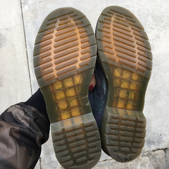 DR MARTENS PASCAL SPARKLE IRIDESCENT CRACKLE BOOTS - Picture 10 of 10